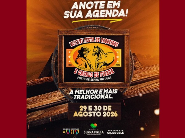 XXXVII Festa de Vaqueiros e Cavalo de Pisada de Serra Preta já tem data confirmada